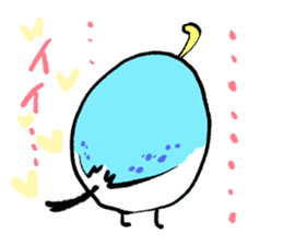 Unhappy blue bird. sticker #3858076