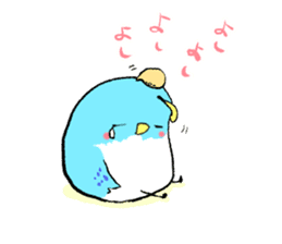 Unhappy blue bird. sticker #3858094