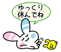 Rabbit of the peace stamp sticker #3858121