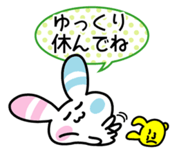 Rabbit of the peace stamp sticker #3858121