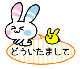 Rabbit of the peace stamp sticker #3858136