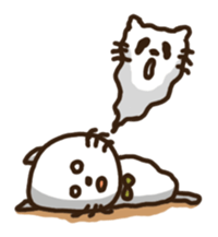 Honorific stamp of white cat sticker #3858490