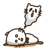 Honorific stamp of white cat sticker #3858490