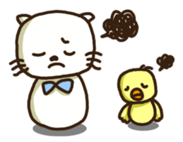 Honorific stamp of white cat sticker #3858504