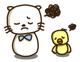 Honorific stamp of white cat sticker #3858504