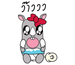 I'm a little Rhyno Girl sticker #3858552
