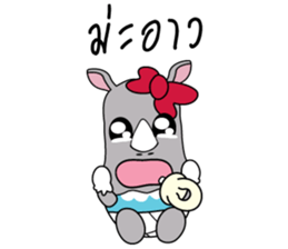 I'm a little Rhyno Girl sticker #3858558
