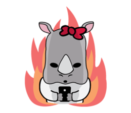 I'm a little Rhyno Girl sticker #3858571