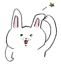 white rabbit's talk sticker #3859616