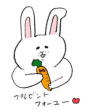 white rabbit's talk sticker #3859622