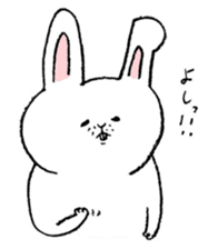 white rabbit's talk sticker #3859624