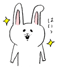 white rabbit's talk sticker #3859625