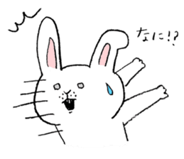 white rabbit's talk sticker #3859628
