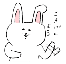 white rabbit's talk sticker #3859630