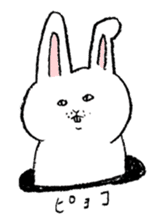 white rabbit's talk sticker #3859636