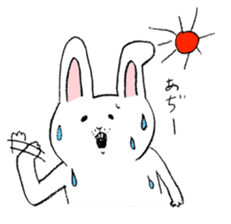 white rabbit's talk sticker #3859644