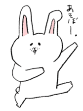 white rabbit's talk sticker #3859648