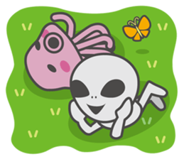 An alien everyday sticker sticker #3859863