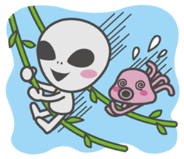 An alien everyday sticker sticker #3859864