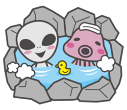 An alien everyday sticker sticker #3859865