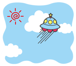 An alien everyday sticker sticker #3859893