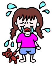 mame-chan and teddy bear sticker #3861407