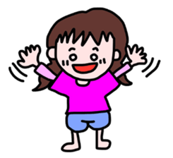 mame-chan and teddy bear sticker #3861420