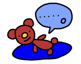 mame-chan and teddy bear sticker #3861421