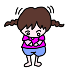 mame-chan and teddy bear sticker #3861423