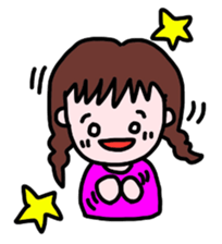 mame-chan and teddy bear sticker #3861430