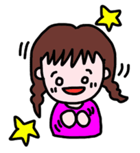 mame-chan and teddy bear sticker #3861430