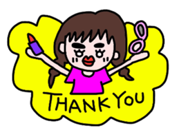 mame-chan and teddy bear sticker #3861433