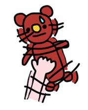 mame-chan and teddy bear sticker #3861434