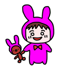 mame-chan and teddy bear sticker #3861438