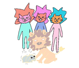 Lion Lovely well trio sticker #3864046