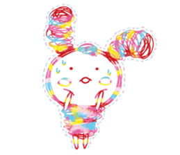 Colourful & Happy Rabbit sticker #3865855