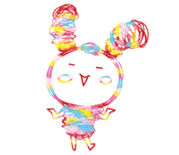 Colourful & Happy Rabbit sticker #3865859