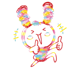 Colourful & Happy Rabbit sticker #3865873