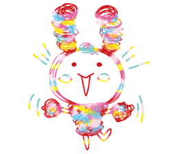 Colourful & Happy Rabbit sticker #3865882