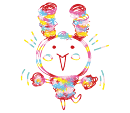 Colourful & Happy Rabbit sticker #3865882