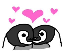 Baby Emperor Penguin in Japanese sticker #3866415