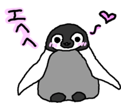 Baby Emperor Penguin in Japanese sticker #3866419