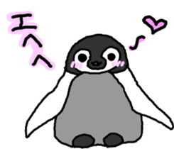 Baby Emperor Penguin in Japanese sticker #3866419