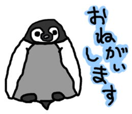 Baby Emperor Penguin in Japanese sticker #3866421