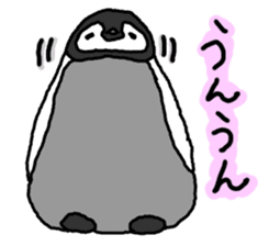 Baby Emperor Penguin in Japanese sticker #3866427
