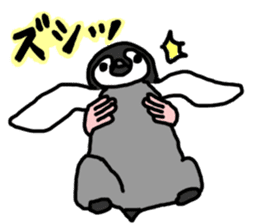 Baby Emperor Penguin in Japanese sticker #3866441