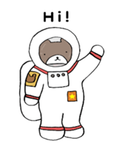 A bear goes to space sticker #3867527