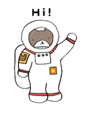 A bear goes to space sticker #3867527