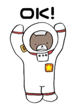 A bear goes to space sticker #3867539