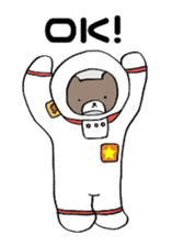 A bear goes to space sticker #3867539